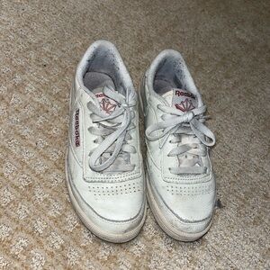 Reebok White and Red Athletic Shoes